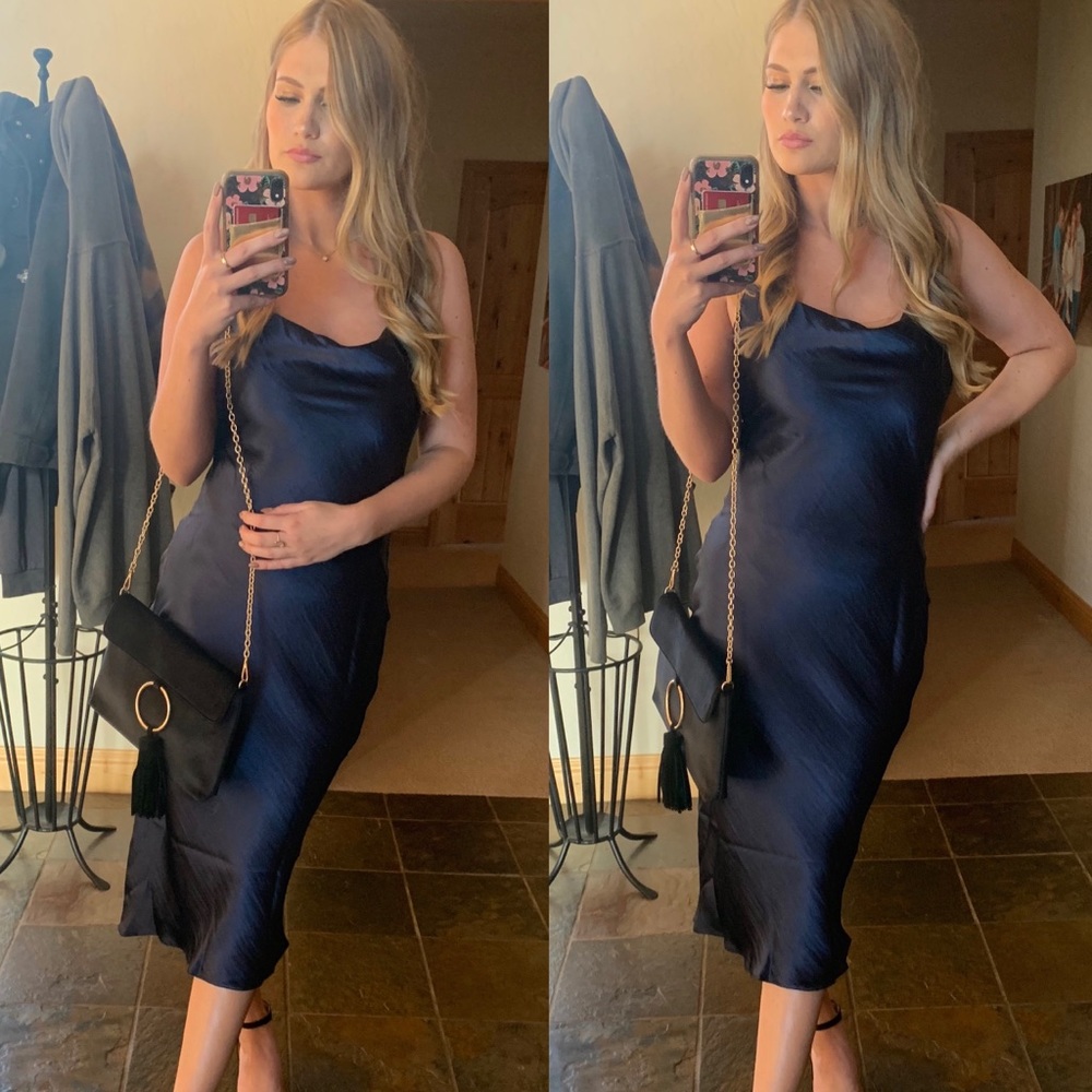 Satin midi dress